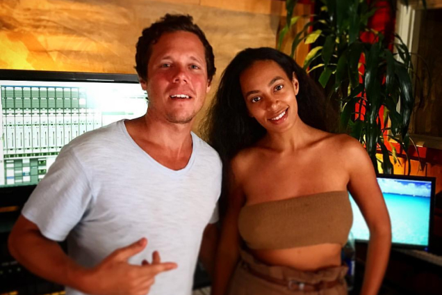 Solange and Ryan Pate at Dub Room Studio